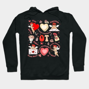 Valentines Day Heart Occupational Therapist OT Therapy Hoodie